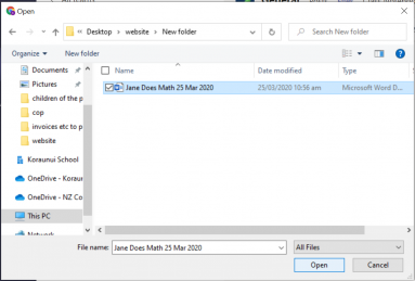 select files on desktop